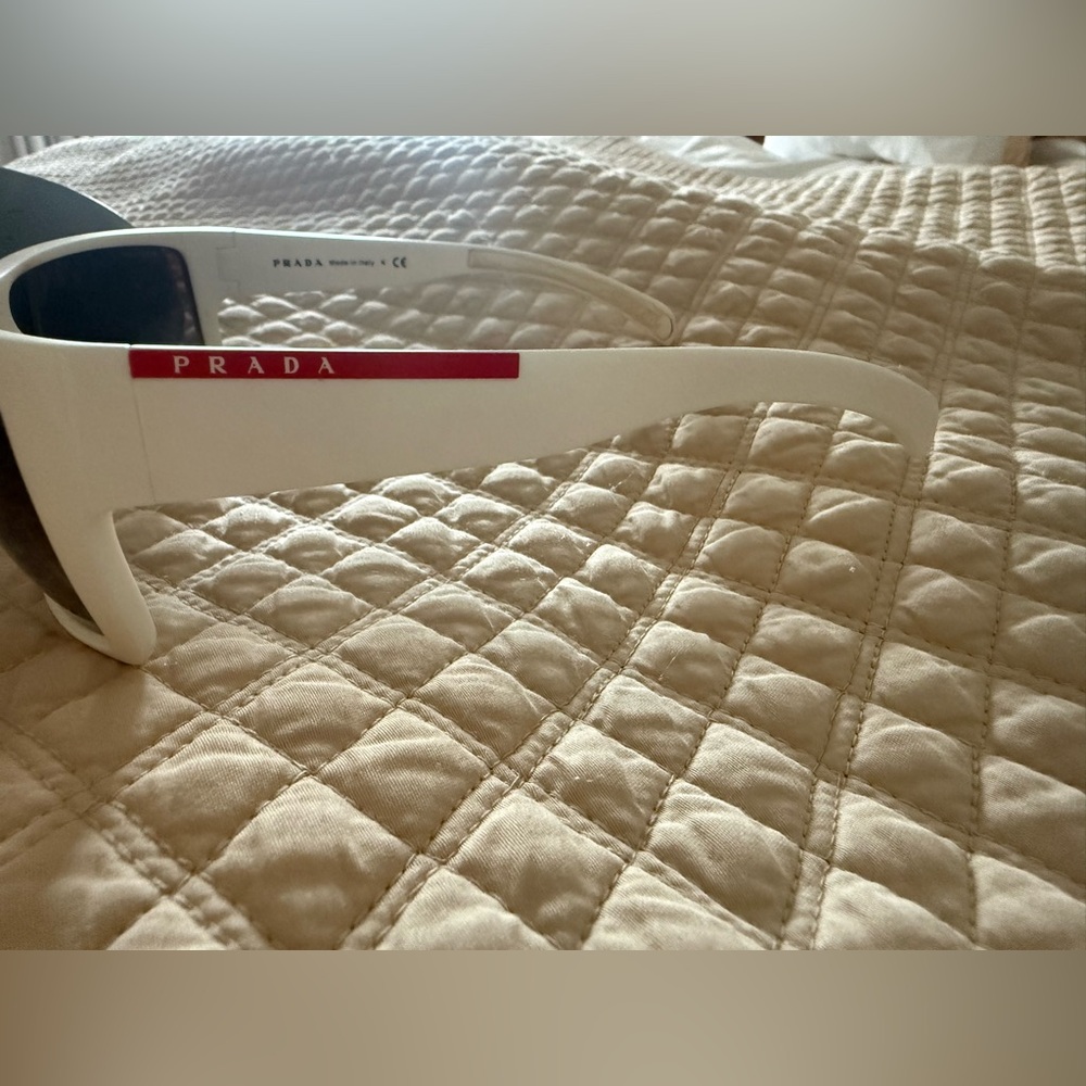 Prada unisex white sunglasses